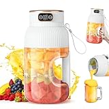 Portable Juicer Cup, Multifunctional Portable Juicer with Digital Display, 40 Oz BPA Free Smoothie Cup To Go, USB Rechargeable Electric Blender...