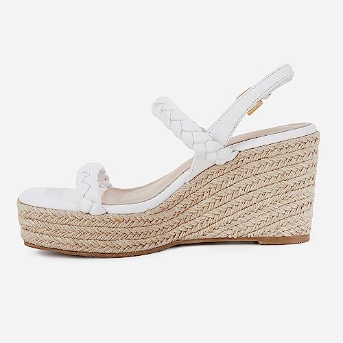 Image of Womens Espadrille Wedge Sandals Platform Braided Open Toe High Heel Ankle Strap Buckle Summer Causal Dress Shoes