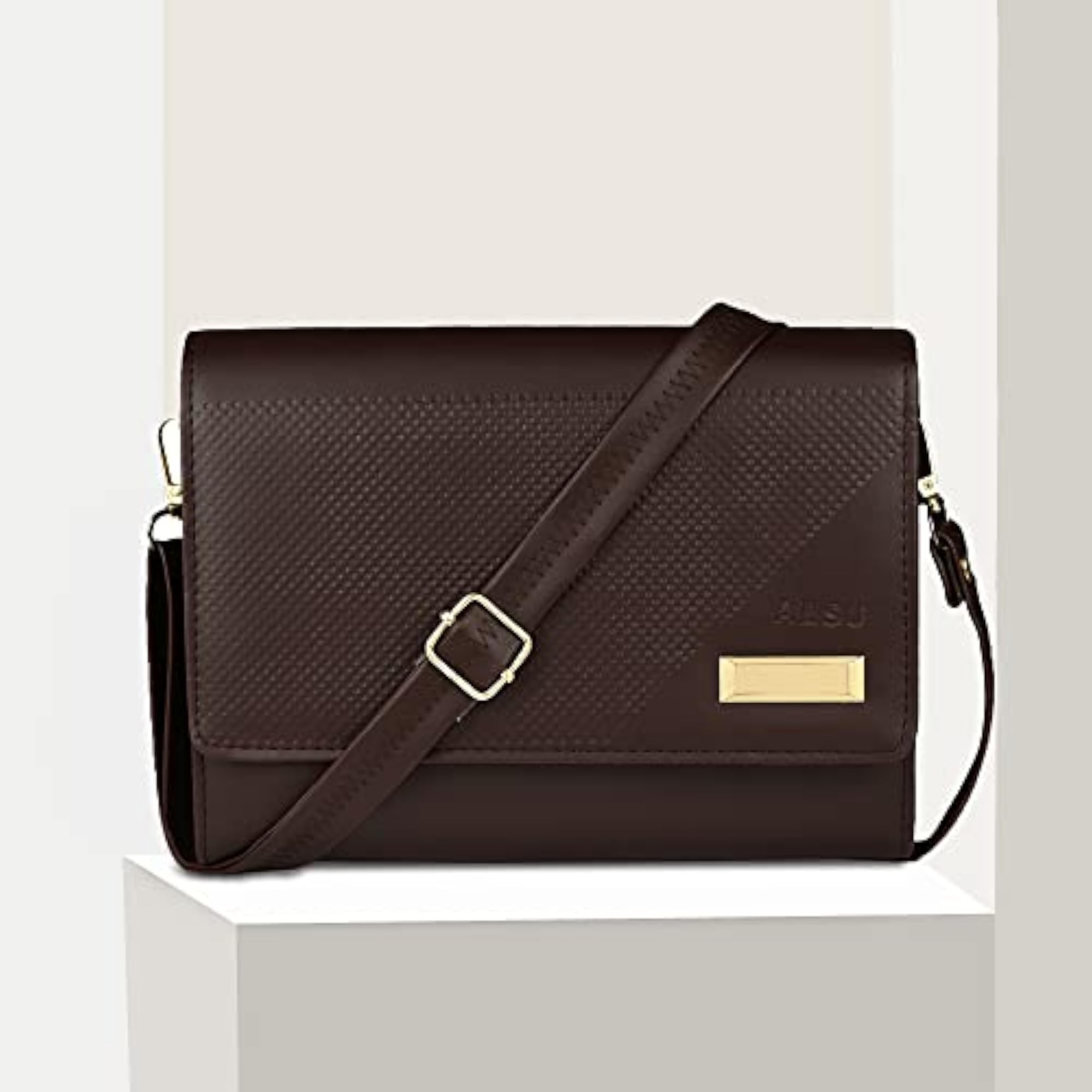 Women's Brown Trendy Sling Bag with Detachable Straps