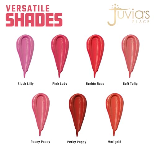 Juvia's Place Blushed Liquid BlushLighter Blush Lily Glow - Liquid Blush for Cheeks with Luminous Glow, Long-Wearing, Buildable & Highly-Pigmented Makeup, Easy to Blend Blush