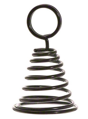 Image of American Metalcraft SNB2 3 inch Black Chrome Spiral Number Holder