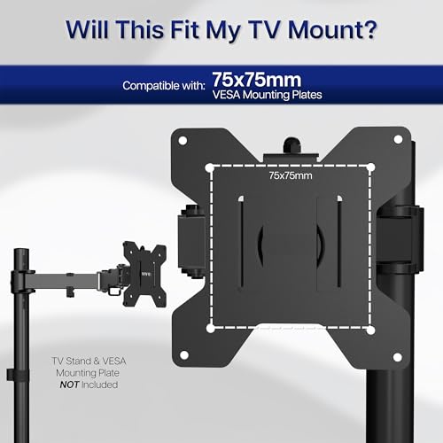 Image of VIVO Height Adjustable VESA Adapter Stand for Individual Monitors up to 27 Inches Black