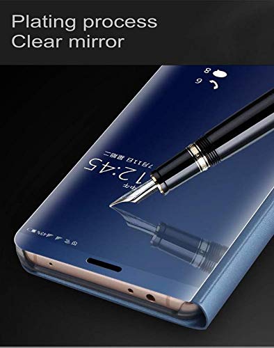 Image of Helix Dustproof Mirror Leather Flip for Samsung Galaxy A30s SM-A307FN /DS - Blue