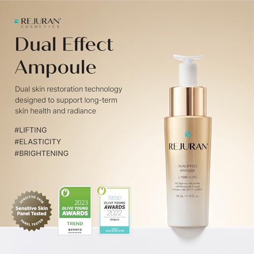 Image of REJURAN Dual Effect Ampoule 10mL Travel Size, DOT DUAL c-PDRN Korean Face Serum, Portable Skincare Ampoule for Hydration, Firming, Wrinkle Care & Radiant-Looking Skin