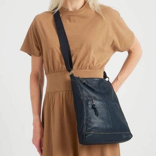 Image of The Sak Lucia Leather Crossbody Purse - Premium Leather Women's Handbag for Everyday & Travel - Cross Body Bag With Zipper