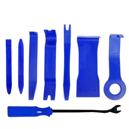HuluBB Car Trim Removal Tool 8 Pack Door Panel Auto Body Repair Kits for Radio Interior Dashboard Opening Refitting Scratch Upholstery Prying Blue