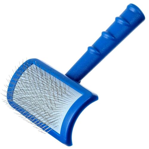 Show Tech Tuff On Tangles – Spazzola media con setole lunghe e morbide, spazzola districante professionale per cani, adatta per mantelli lunghi e delicati, design ergonomico con manico confortevole,