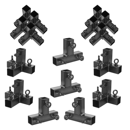 Aoneky 1.5 Inch Square Baseball Batting Cage Frame Corner Kit for 35ft Cage - Batting Cage Connector Kit