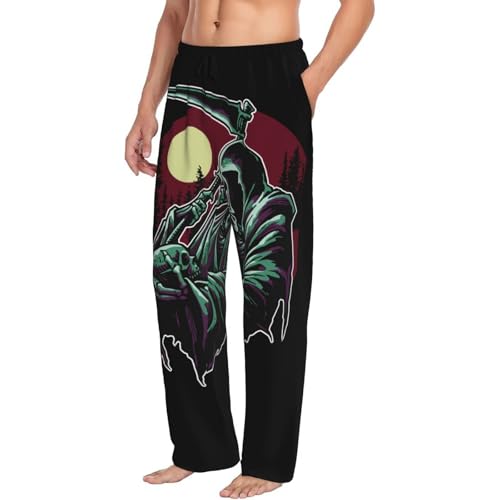 Grim Reaper Men's Pajama Pants Lounge Pjs Bottoms Sleepwear Bottom Pants With Pockets2