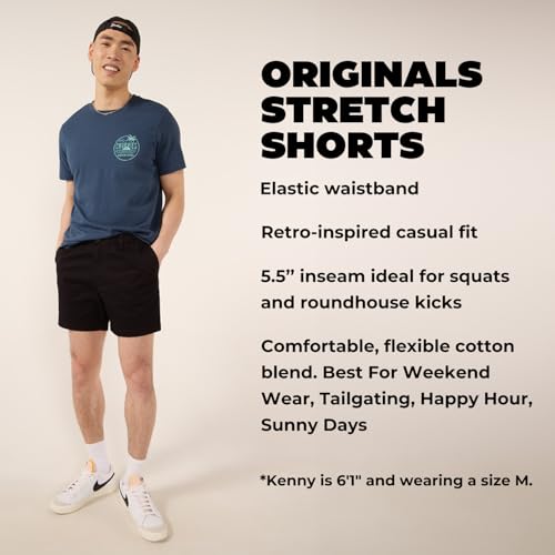 Image of Chubbies Chino Shorts Men 5.5 Inch - Mens Shorts Casual with Elastic Waistband, Side and Back Pockets, Stretch Cotton Blend