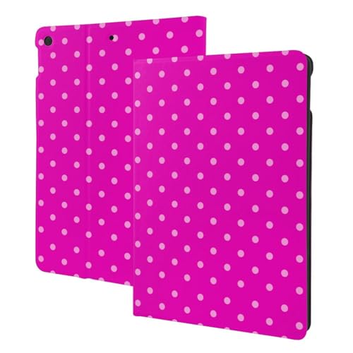 Housse iPad 10.2 rose à pois, l'accessoire folio idéal pour travailler au café ou étudier chez soi