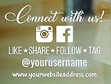Follow Us on Instagram Facebook Sticker - Storefront Window Decal - Custom-Designed for Instagram -...