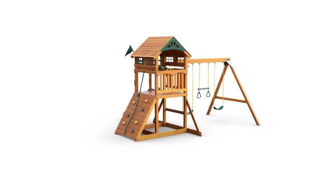 Amazon.com: Gorilla Playsets 01-1063-Y Outing Wood Swing Set