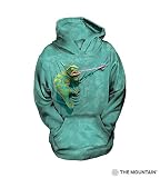 The Mountain unisex child Climbing Chameleon Hooded Sweatshirt, Green, X-Large US