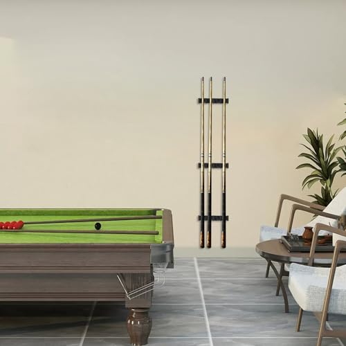 Rangement mural pour accessoires de billard porte-queues adhésif 3 pièces compact