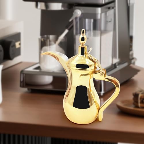 Jarra de café de acero inoxidable oro: recipiente de 1000 ml para hogar 7