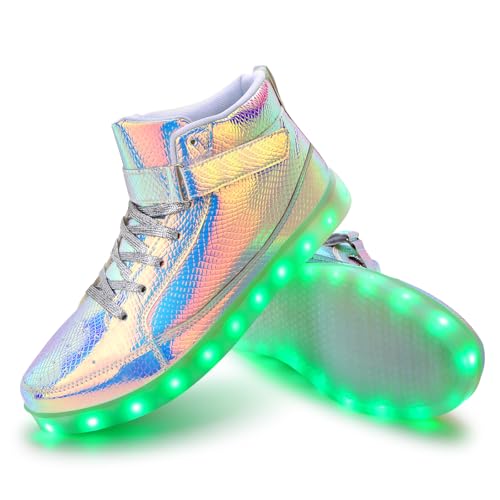 Image of Light Up Shoes Men Women LED Shoes USB Charging Adult High Top LED Sneakers Glow in The Dark Footwear for Dancing Party Festivals Festivals