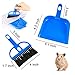 WishLotus Mini Dustpan and Brush Set, Portable Exquisite Pet Waste Cleaning Kit, Hamster Sand Scooper Cage Cleaning Tool for Small Pets Guinea Pigs Hedgehogs Hamsters Chinchillas Rabbits (Dark Blue)