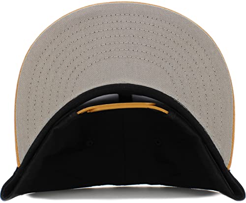 Image of KBETHOS Classic Snapback Hat Blank Cap Underbrim Cotton Wool Blend Flat Visor Adjustable Unisex