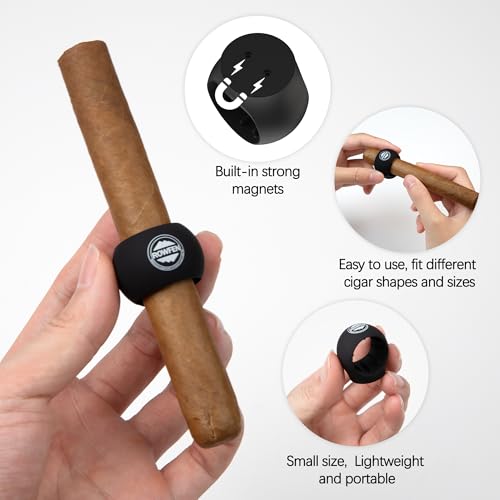 Cigar Holder - Cigar Holder for Golf Cart - Cigar Stand Made with Premium Silicone and Magnetic Design Simple and Stylish, Cigar Accessories Engineered for The Professional Golfer (Black) - Image 6