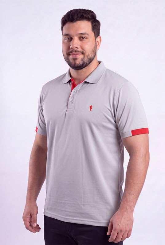 Image of EPPE Men's Plus Size Polo T-Shirt |Regular Fit, Stretchable Micropolyester Half Sleeve T-Shirt for Men|Casual & Sports Wear