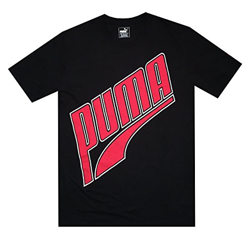 T-shirt Puma black homme en coton noir avec grand logo taille M
