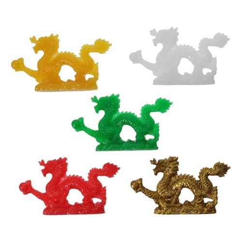 Estatua de Dragón Feng Shui en Resina, Set de 2 Piezas miniatura 7