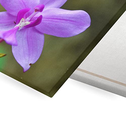 Tableau Décoratif Toile Imprimée Orchidée Violette Fleur 60x40 - 2