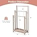 Giantex Towel Rack for Bathroom - 3 Tier Freestanding Towel Racks with Storage Shelf, Wood Hand Towel Drying Stand, Blanket Holder for Living Room, Laundry Room, 18