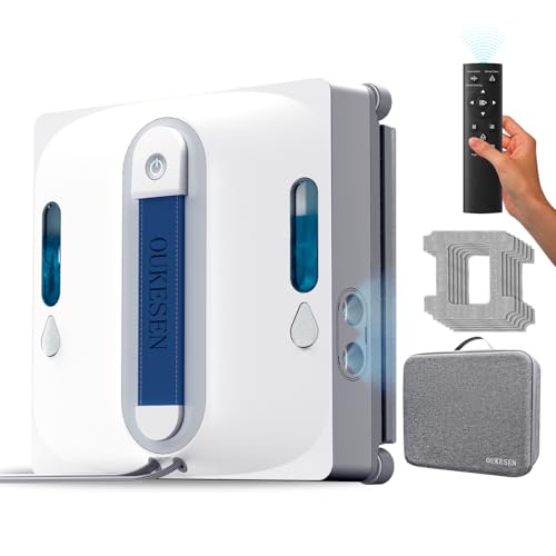OUKESEN Fensterputzroboter,9000Pa Saugkraft&75N Reinigungskraft,mit...