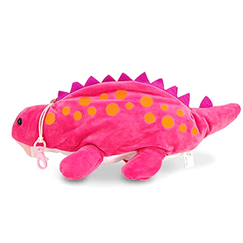 Image of Minache Women Animal Dinosaur Plush Stationery Pouch Pen Pencil Case Ladies Cosmetic Bag