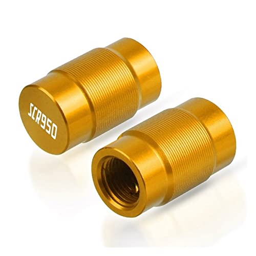 Für Yamaha SCR950 SCR 950 2017 2018 Motorrad CNC Aluminium Zubehör Rad Reifen Ventilschaftkappen CNC Luftdichte Abdeckungen SCR950 (Farbe : Gold SCR950)