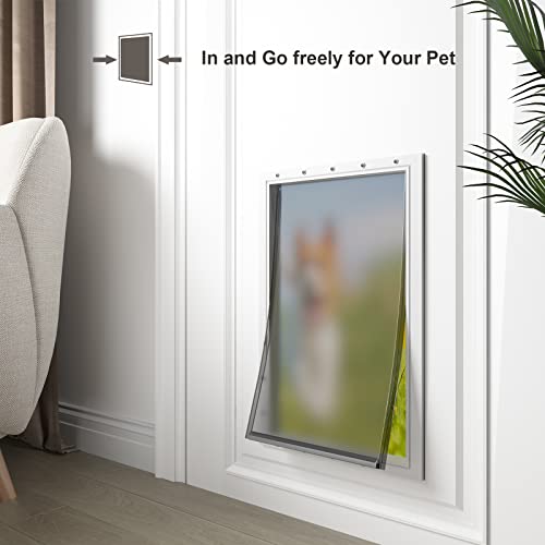 Large Dog Door Replacement Flaps With Screws, Compatible With Petsafe Freedom Doggie Doors Pac11-11039, 10 1/8" X 16 7/8", Flexible, Durable, Bpa-Free, Weather Resistant Materials Cat Pet Door #TOP4
