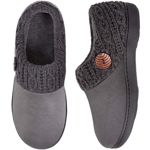EverFoams Women's Microsuede Slippers Warm Comfy Memory...