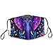 Adults Men Women Windproof, Dust Proof Face Scarf Mask Fashion Scarf Tribal Elephants Flowers Shining In The Dark Art Face Covers Face Bandana, Warm Face Protection for Outdoor Cosplay Cycling