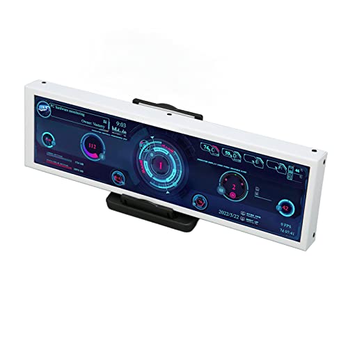 Image of 8.8in Display, 1920x480 HDMIs Mini Screen, GPU CPU Data Computer Temp Monitor with DIY Theme, PC Sensor Panel Display for , Linux, Windows, Gifts