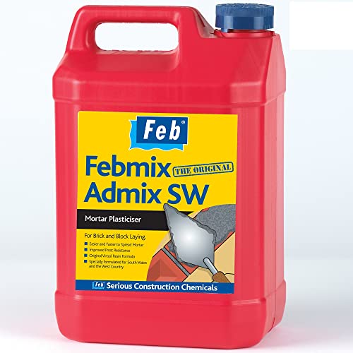 Feb Febmix Admix South West and West Country Mortar Plasticiser, Dark Brown, 5 Litre