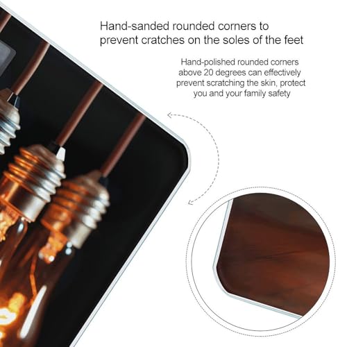 Báscula digital de baño con luz LED y plataforma de vidrio templado miniatura 4
