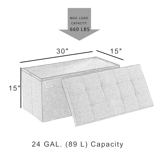 Versatile 30-Inch Storage Ottoman Bench with Flipping Lid - Image 4