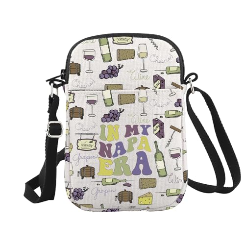 WCGXKO Napa Valley Gift Napa Themed Gift In My Napa Era Crossbody Bag Girls Trip Gift California Vacation Gift