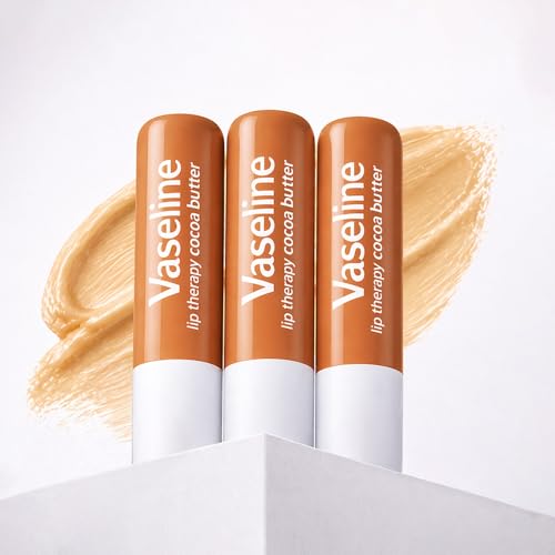 Image of Vaseline Lip Care Cocoa Butter Lip Balm Stick 4.8g (Pack of 3)