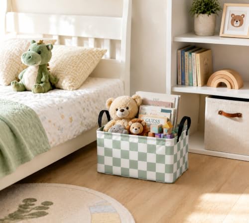 Image of Rec Toy Box Chest Kids Hamper Storage Basket Collapsible Organizer Bin Gift Baskets for Home /Dorm /Kitchen /Pet /Office /Closet /Shelf