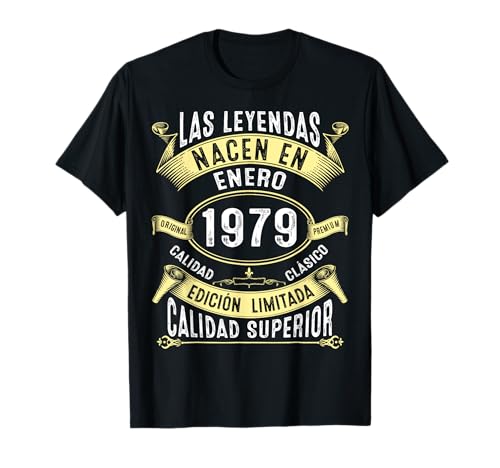 45 Cumpleaños hombre mujer 45 años Enero 1979 regalo Camiseta