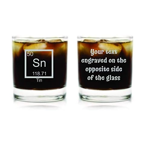 Double Sided Custom Engraved Tin 10th Anniversary Periodic Table of Element Rocks Glass Cover