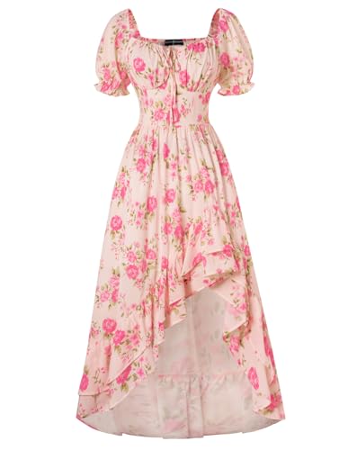 Image of Scarlet Darkness Corset Dresses for Women Summer 2026 Floral Wedding Guest Chiffon Sundress