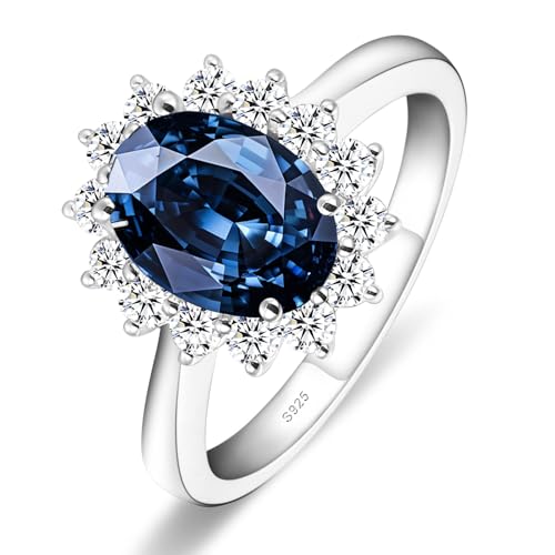 Moissanite Rings for Women D Color VVS1 Oval Moissanite Engagement Ring S925 Sterling Silver Plated With 18K White Gold Promise Wedding Rings for Women