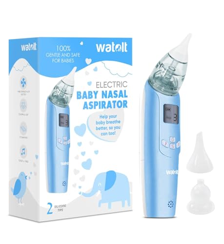 Image of Watolt Baby Nasal Aspirator - Electric Nose Suction for Baby - Automatic Booger Sucker for Infants - Battery Powered Snot Mucus Remover for Kids Toddlers