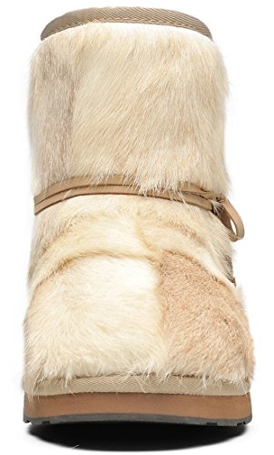 Aumu Women's Classic Mini Sheepskin Winter Boot Fur Boot White Size 7