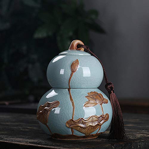 Caddy De Té Latas Para Te Tarros Cocina Con Tapa Latas De Té De Arena Púrpura, Latas De Té De Cerámica, Latas Herméticas Grandes, Adornos De Calabaza Para El Hogar, Personalización De La Caja De Empaq Cover