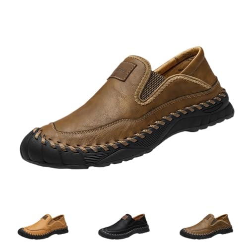 Men's Handmade Leather Orthopedic Outdoor Loafers, Orthopedic Dress Shoes for Men,Shoes for Men Slip On